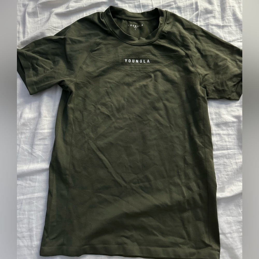 YoungLA 475 SUPERVILLAIN COMPRESSION TEE Forest Green Large